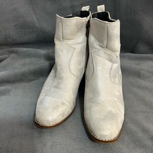 Corkeys Starboard White/Silver Ankle Boots